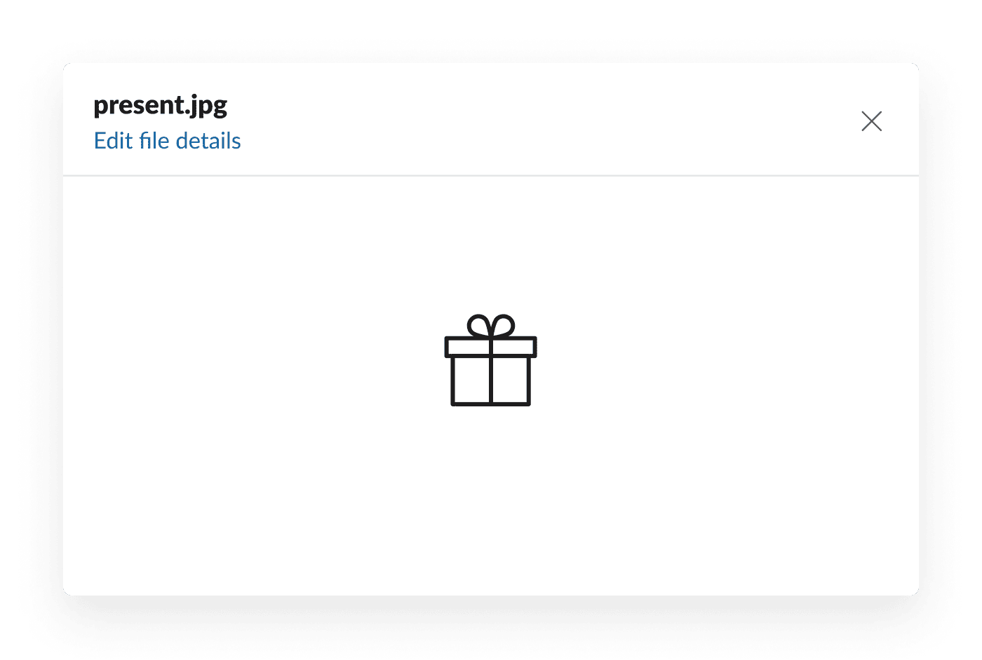 Icon of a present uploaded to Slack
